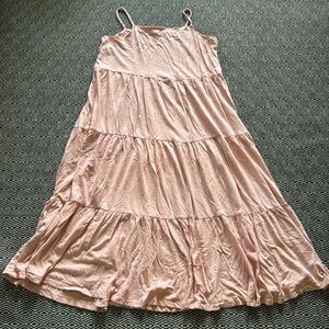 GAP Pink Tiered Maxi Dress Large
